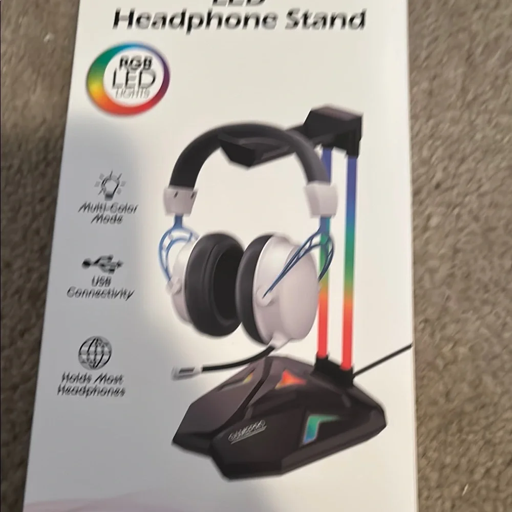RGB LED Headphone Stand